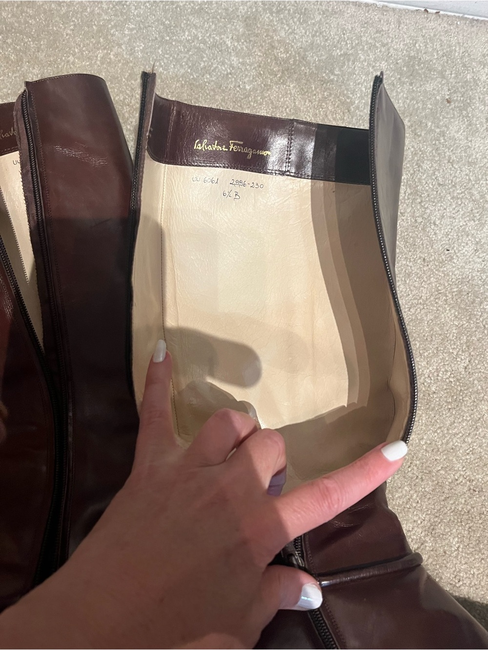 Authentic Salvatore Ferragamo Italian Women’s Riding Boots 6.5 - Picture 7 of 10